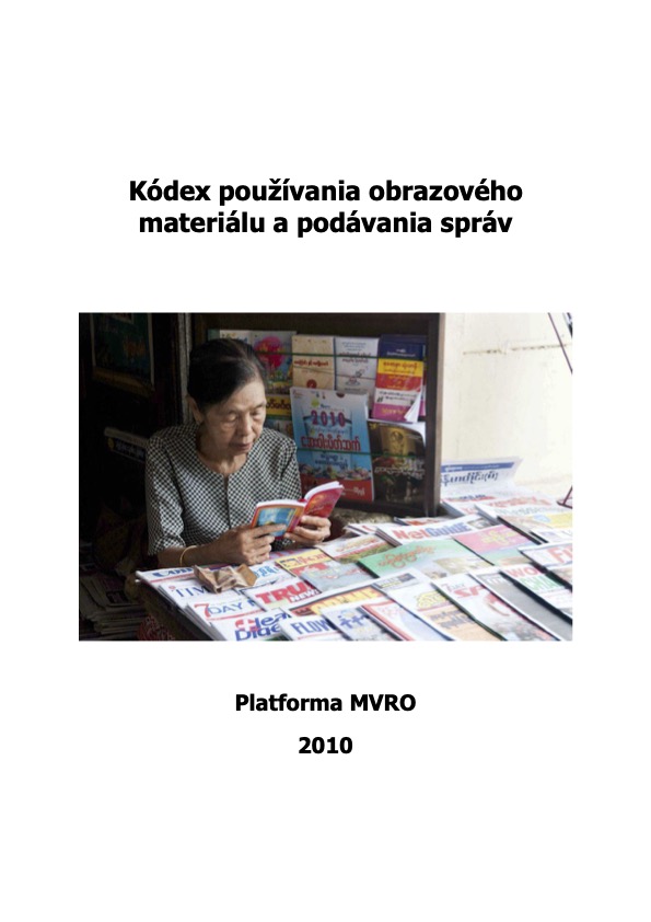 Kódex používania obrazového materiálu a podávania správ z nízkopríjmových krajín