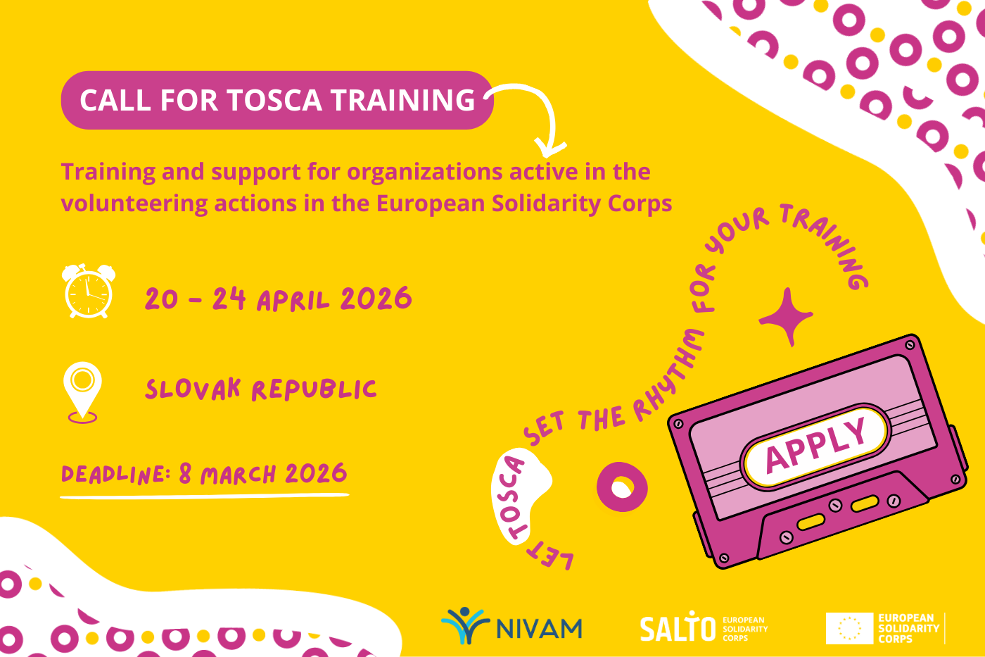 Na aprílové školenie TOSCA v SR k aktivitám programu ESC