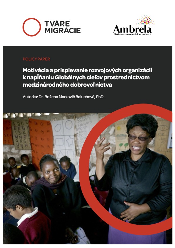 Motivácia a prispievanie k napĺňaniu SDGs cez medzinárodné rozvojové dobrovoľníctvo